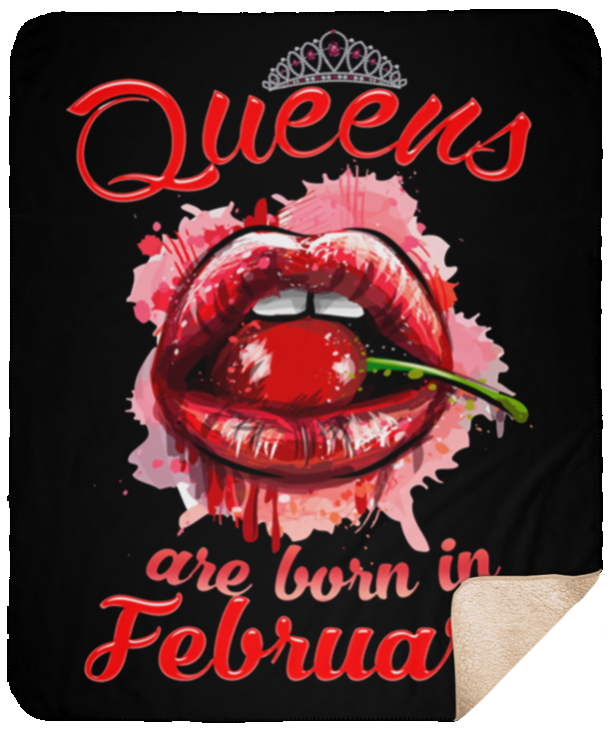 Queens Are Born In February T-Shirt Sexy Lips