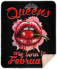 Queens Are Born In February T-Shirt Sexy Lips
