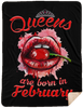 Queens Are Born In February T-Shirt Sexy Lips